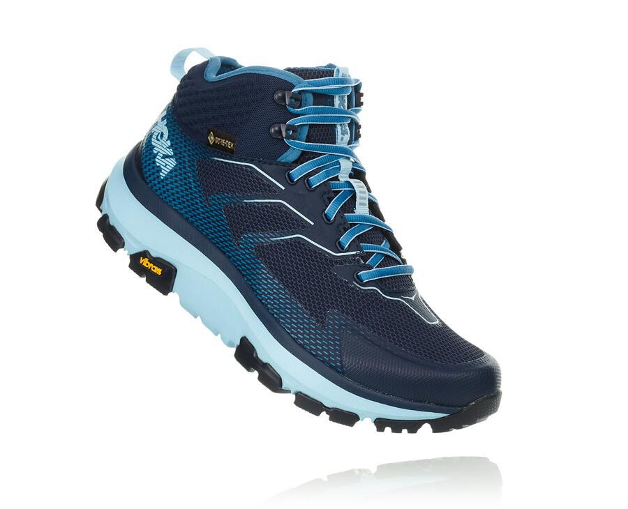 Hoka One One Womens Hiking Boots - Toa GORE-TEX - Blue - JWZA69825